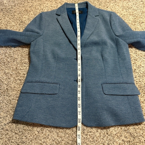 Talbots Microcheck Two Button Blazer- 8 - Picture 5 of 6